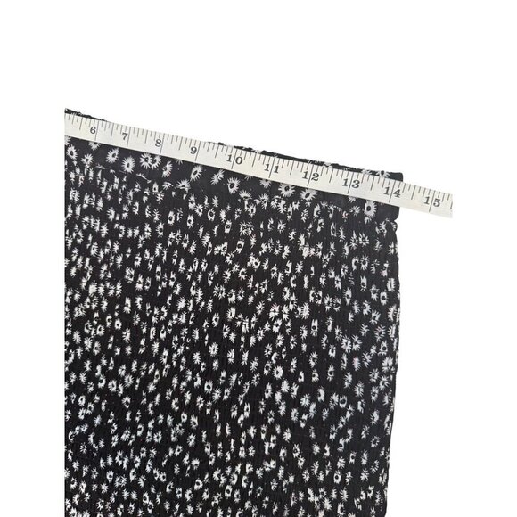 The Kooples Womens Short Skirt Black Daisy Dots Smocked 100% Viscose - Picture 4 of 14